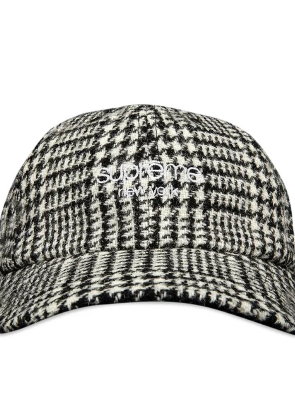 Supreme Harris Tweed Classic Logo 6-Panel 'Black Multi' (RARE)
